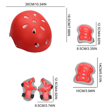 Kids Skating Protective Gear Set with Adjustable Helmet, Kids Knee and Elbow Pads, and Wrist Guards
