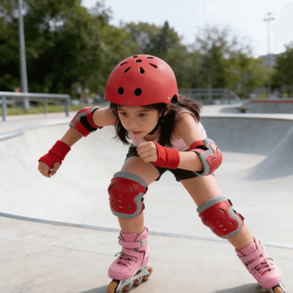 Kids Skating Protective Gear Set with Adjustable Helmet, Kids Knee and Elbow Pads, and Wrist Guards