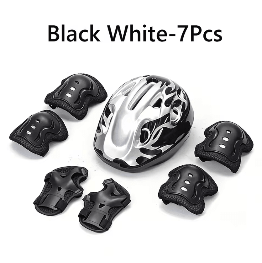 Kids Skating Protective Gear Set with Adjustable Helmet, Kids Knee and Elbow Pads, and Wrist Guards