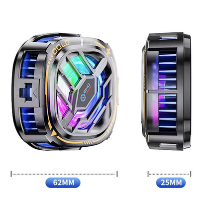X76 Magnetic Phone Cooler Semiconductor Phone Cooling Fan with Digital Display RGB Lights
