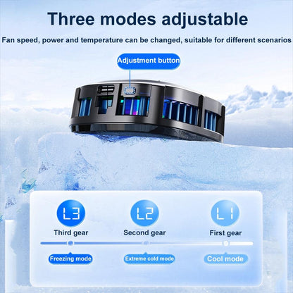 X76 Magnetic Phone Cooler Semiconductor Phone Cooling Fan with Digital Display RGB Lights