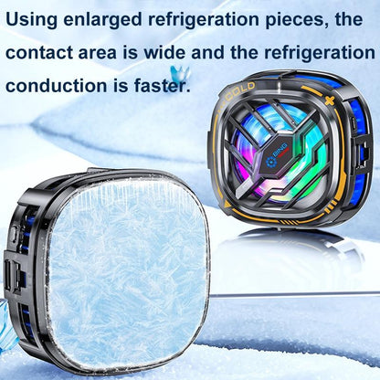 X76 Magnetic Phone Cooler Semiconductor Phone Cooling Fan with Digital Display RGB Lights
