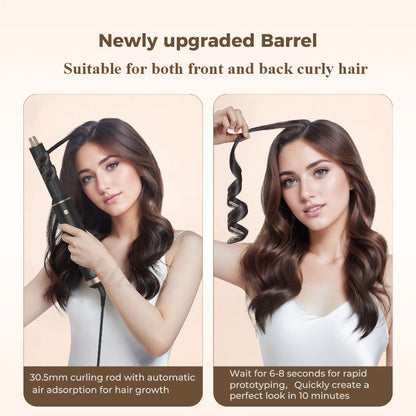 Hair Styler Hot Air Brush Ionic Hair Dryer Brush with Curler & Straightener
