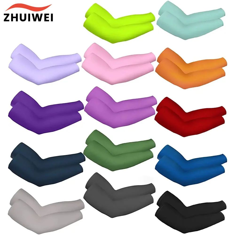 CoolShield Cooling Arm Sleeves UV Protection Sun Sleeves 2 Pairs for Running Cycling Fishing