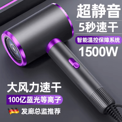 Professional 1500W Negative Ion Hair Dryer – Hot & Cold Wind Salon Blow Dryer