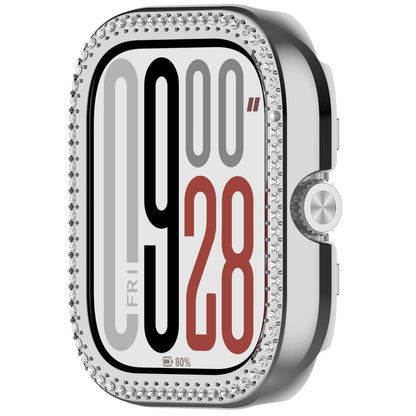 For Redmi Watch 5 Protective Case Single Row Diamond PC Watch Cover Half Coverage Bumper
