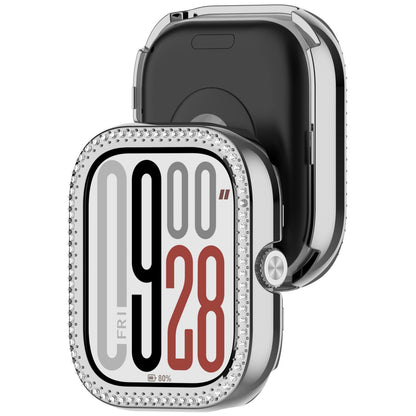 For Redmi Watch 5 Protective Case Single Row Diamond PC Watch Cover Half Coverage Bumper