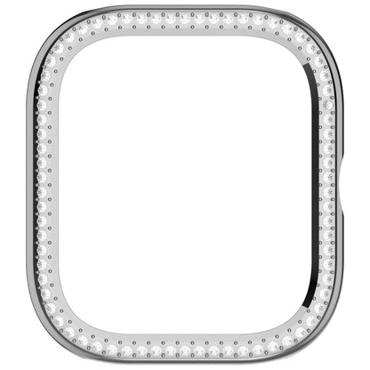For Redmi Watch 5 Protective Case Single Row Diamond PC Watch Cover Half Coverage Bumper