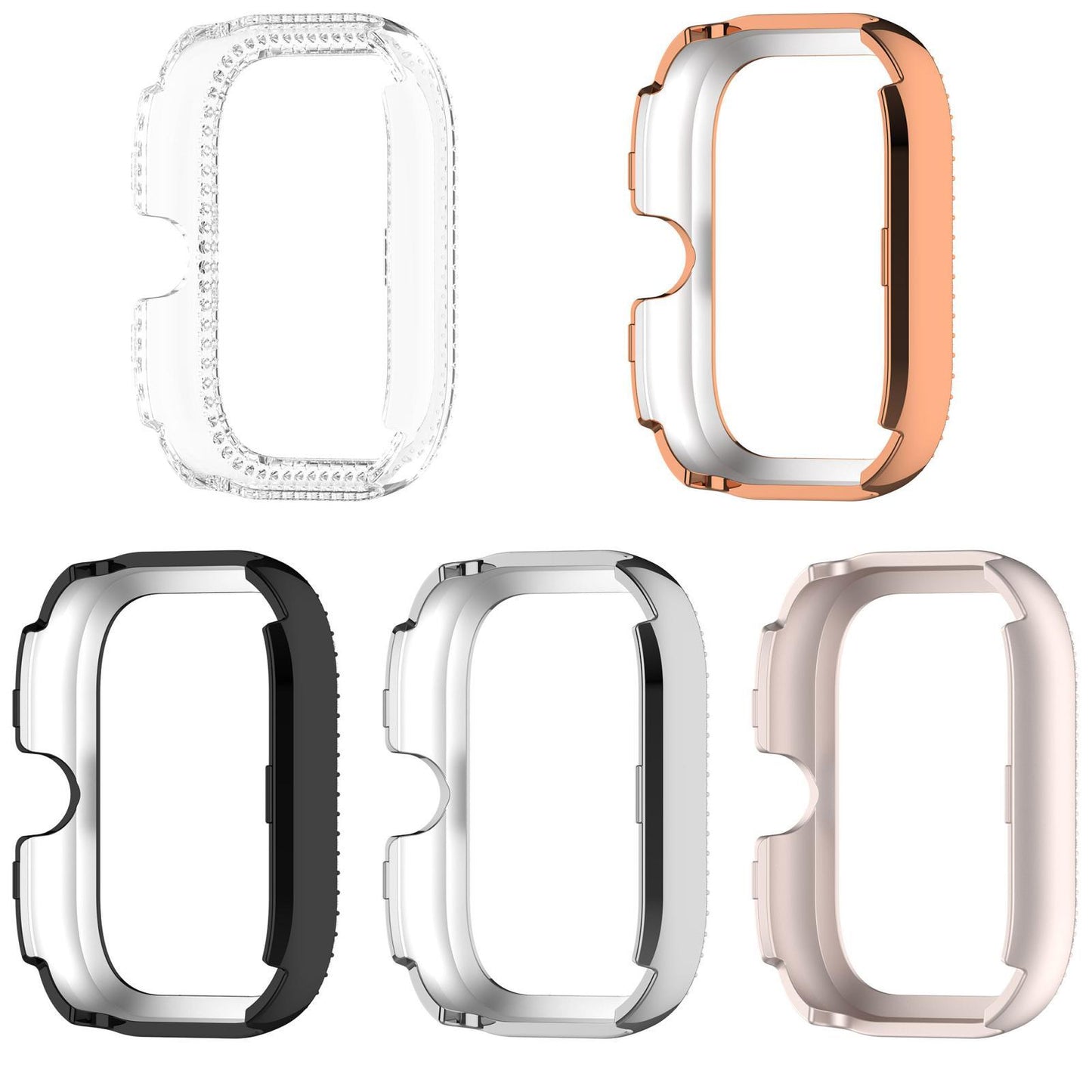 For Redmi Watch 5 Protective Case Single Row Diamond PC Watch Cover Half Coverage Bumper