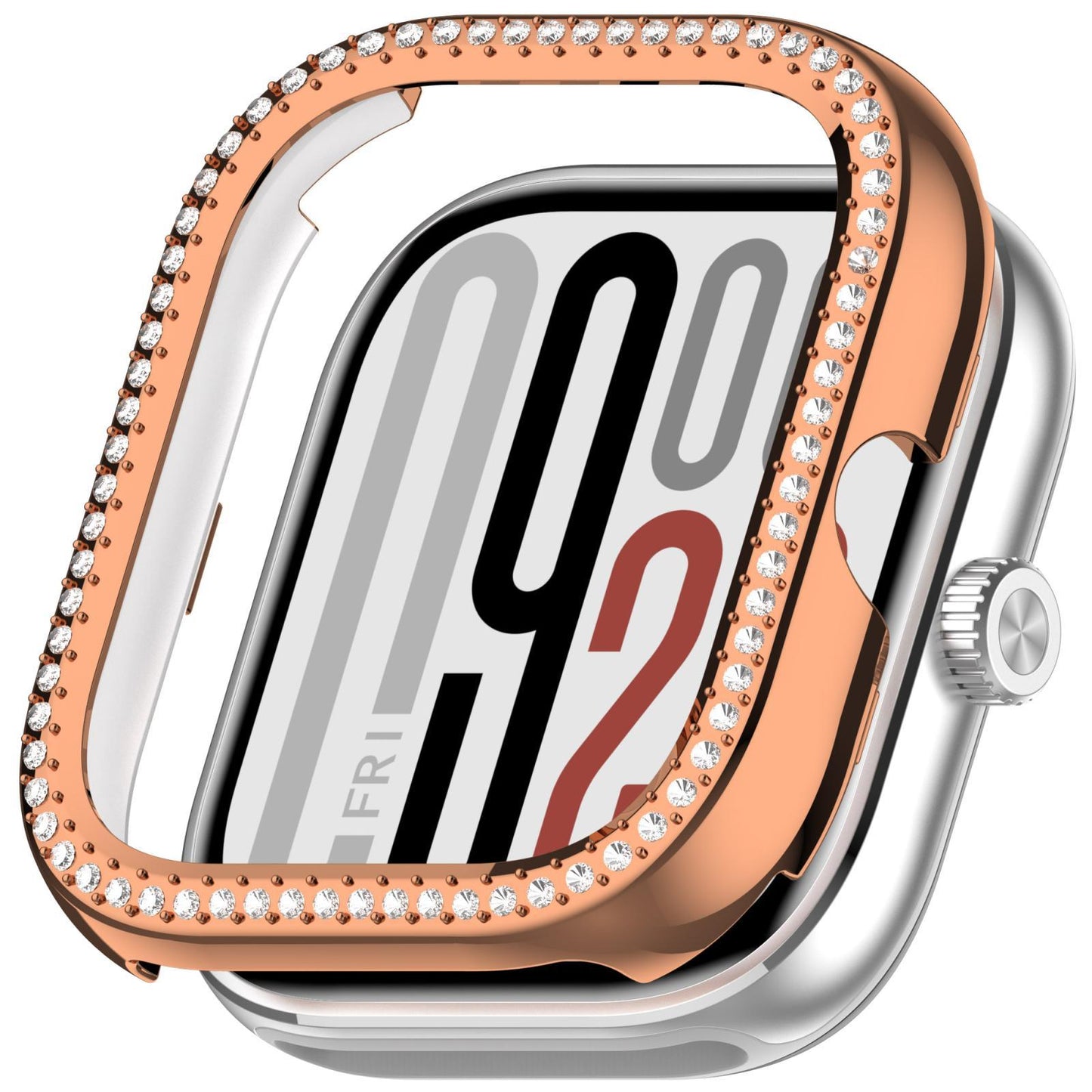 For Redmi Watch 5 Protective Case Single Row Diamond PC Watch Cover Half Coverage Bumper