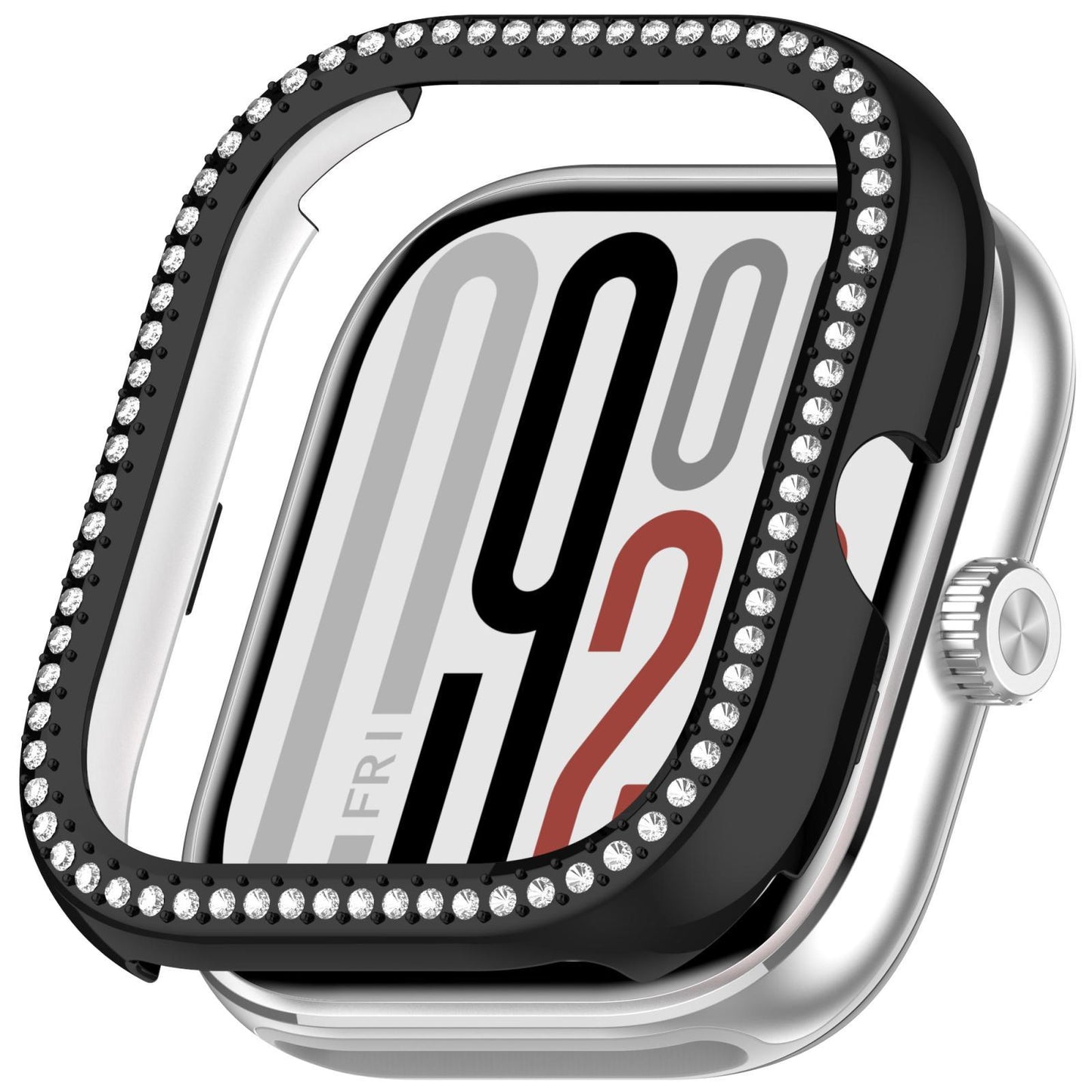 For Redmi Watch 5 Protective Case Single Row Diamond PC Watch Cover Half Coverage Bumper