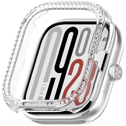 For Redmi Watch 5 Protective Case Single Row Diamond PC Watch Cover Half Coverage Bumper