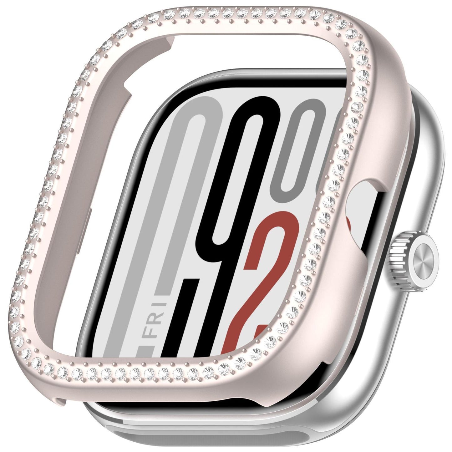 For Redmi Watch 5 Protective Case Single Row Diamond PC Watch Cover Half Coverage Bumper