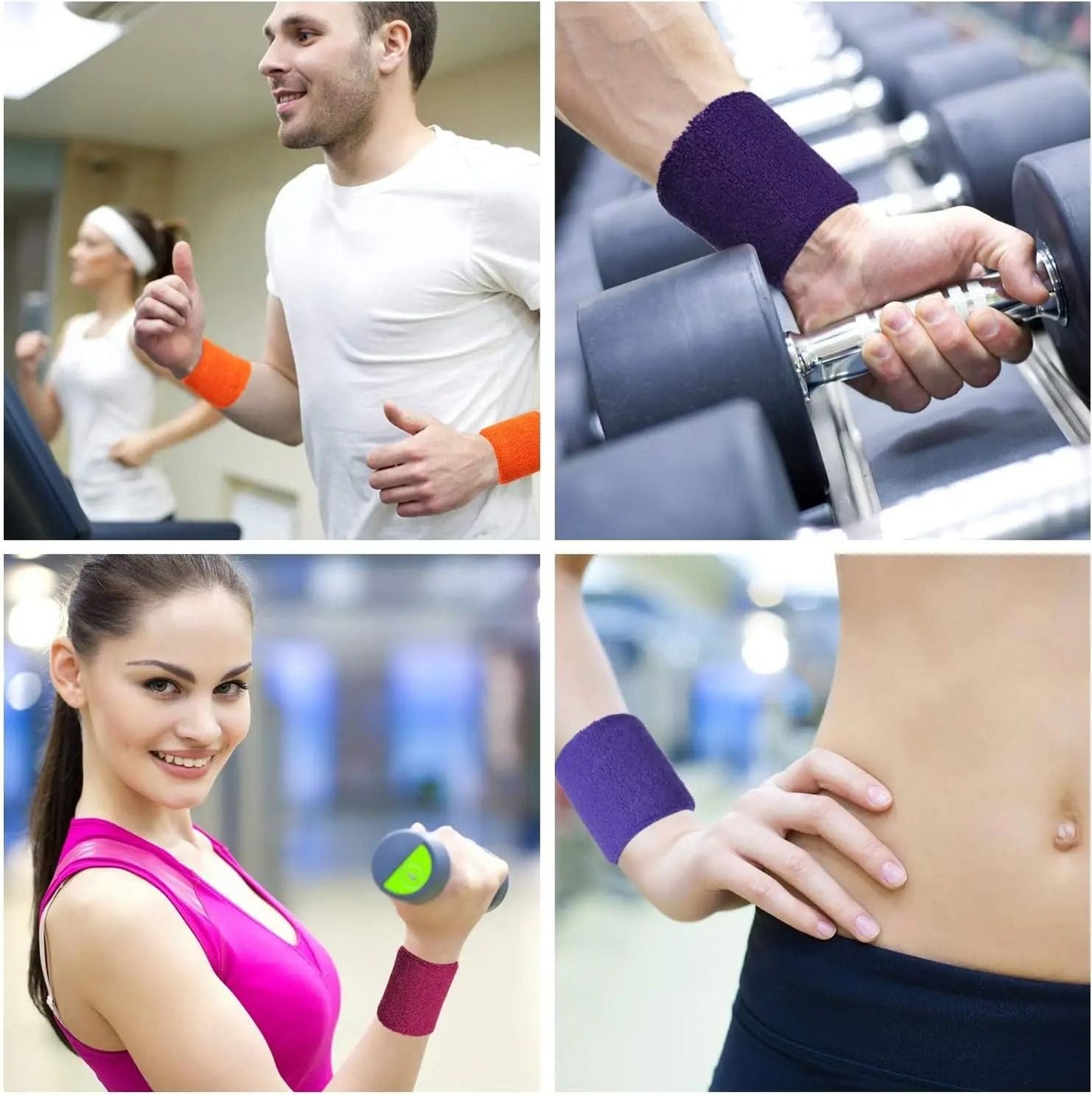 AOLIKES Absorbent Sports Wristbands for Tennis and Fitness
