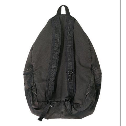 Unisex Black Denim Backpack: Large Capacity Grunge School Bag and Vintage Aesthetic Rucksack