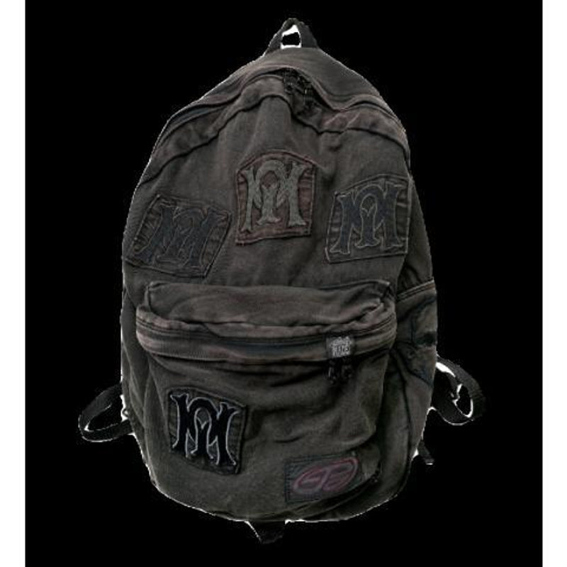 Unisex Black Denim Backpack: Large Capacity Grunge School Bag and Vintage Aesthetic Rucksack