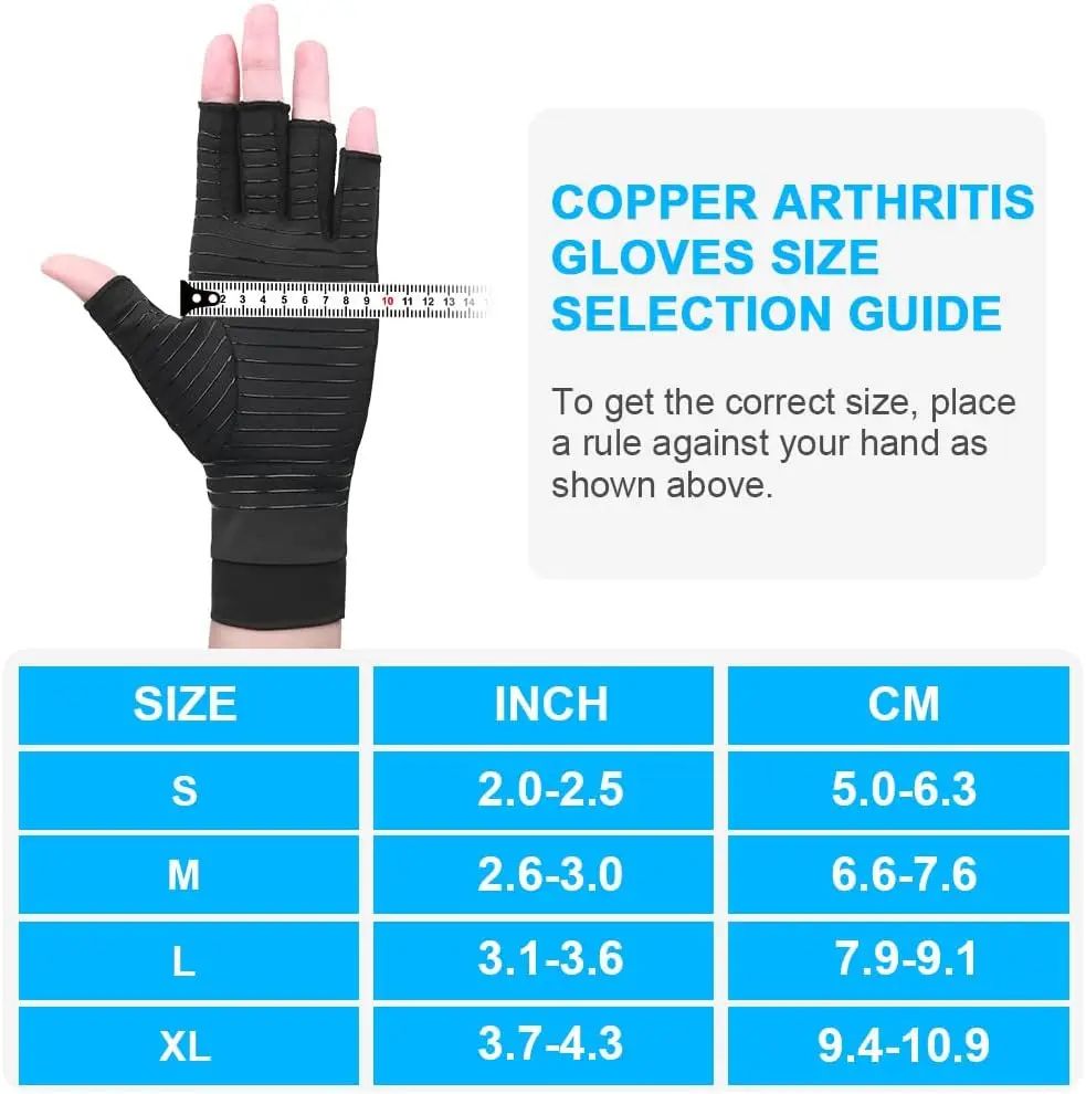 Copper Compression Arthritis Gloves