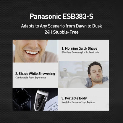 Panasonic Portable Electric Shaver for Men Wet Dry Shaver Battery Powered Travel Razor