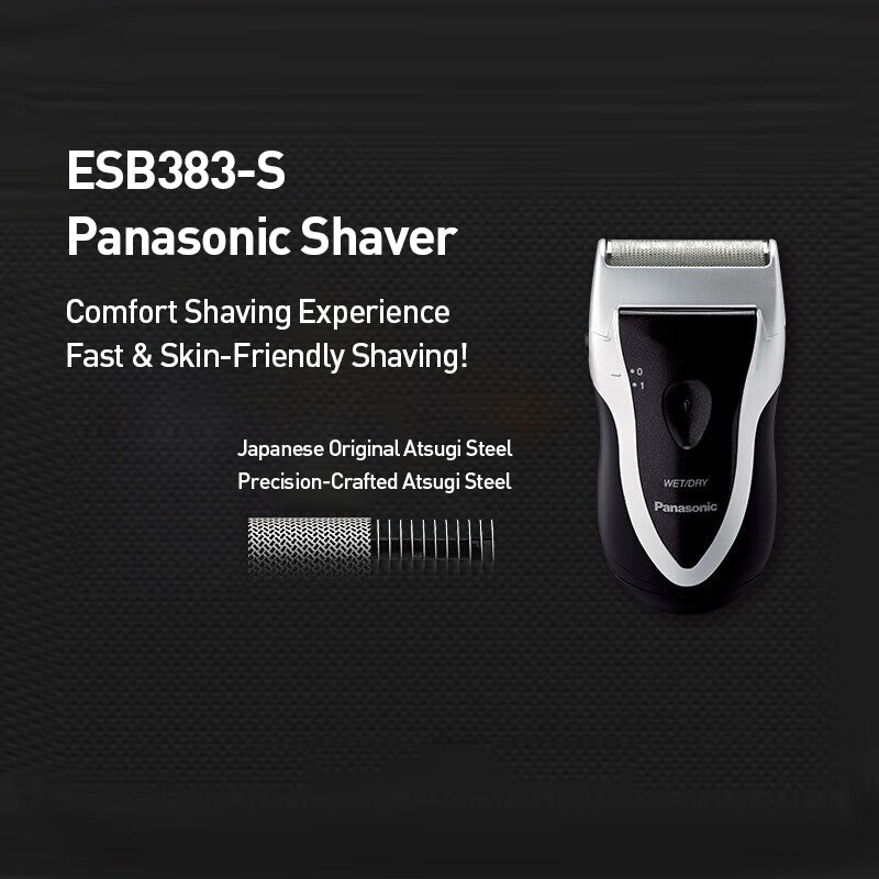Panasonic Portable Electric Shaver for Men Wet Dry Shaver Battery Powered Travel Razor