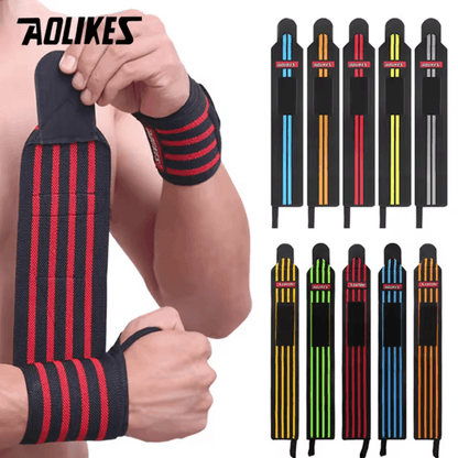 AOLIKES Weightlifting Wrist Wraps Heavy Duty Wrist Support Wraps with Thumb Loop for Strength Training