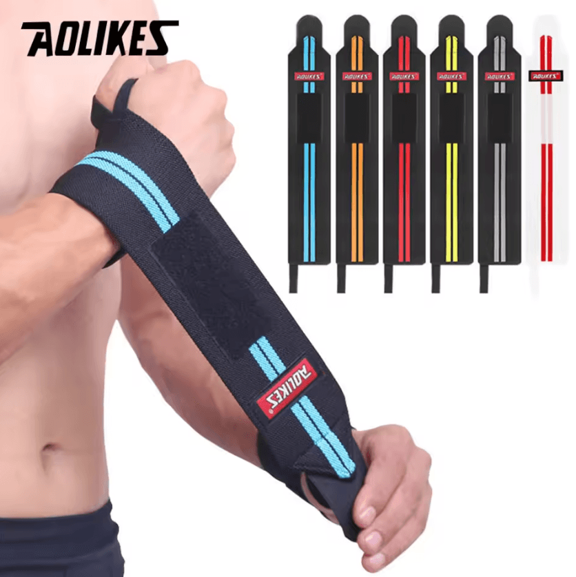 AOLIKES Weightlifting Wrist Wraps Heavy Duty Wrist Support Wraps with Thumb Loop for Strength Training