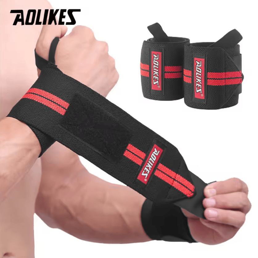 AOLIKES Weightlifting Wrist Wraps Heavy Duty Wrist Support Wraps with Thumb Loop for Strength Training
