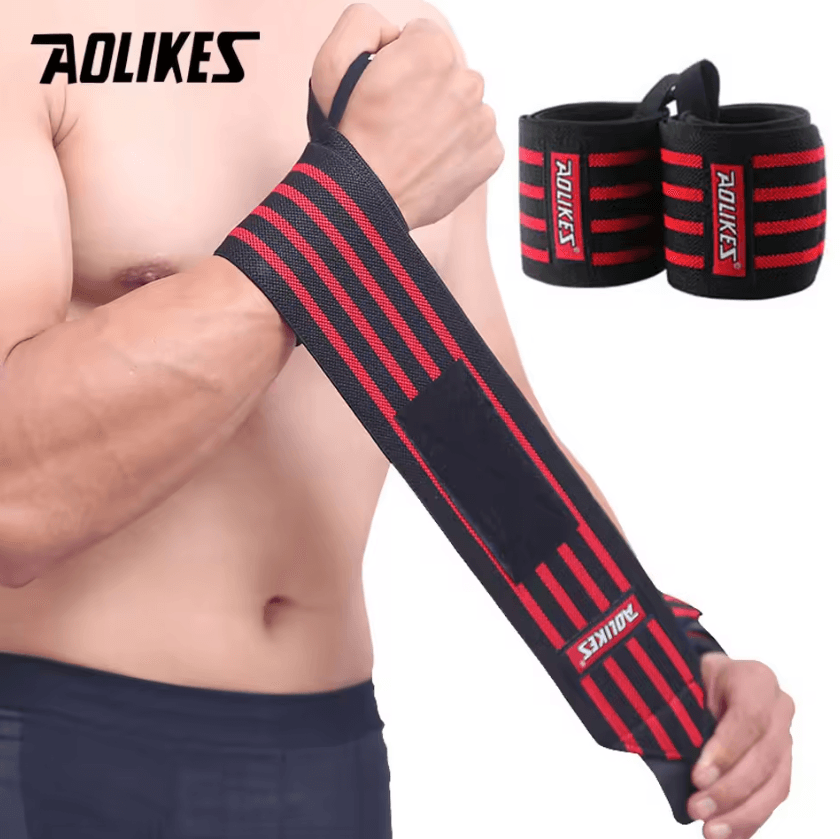 AOLIKES Weightlifting Wrist Wraps Heavy Duty Wrist Support Wraps with Thumb Loop for Strength Training