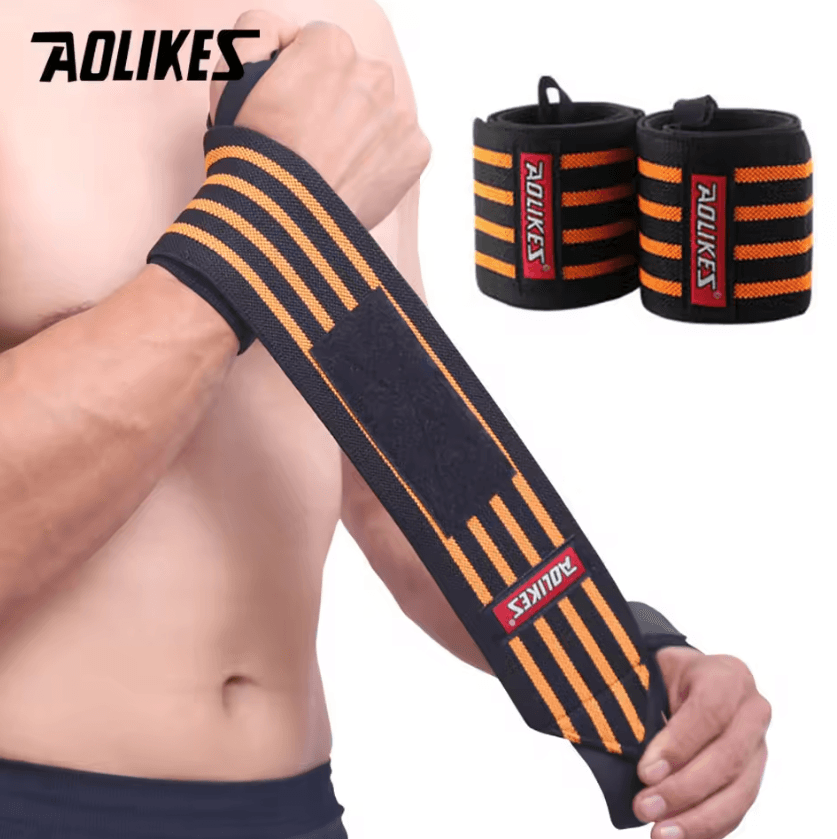 AOLIKES Weightlifting Wrist Wraps Heavy Duty Wrist Support Wraps with Thumb Loop for Strength Training