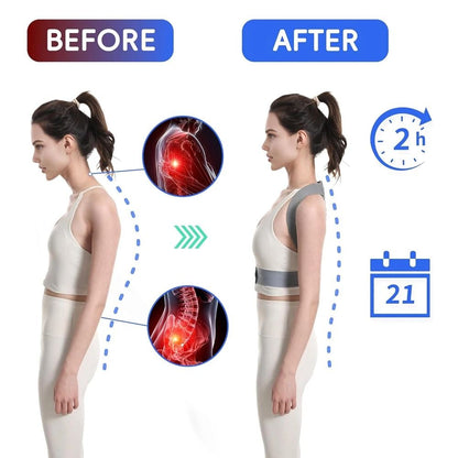 Premium Posture Corrector for Women & Men – Adjustable Upper Back & Shoulder Support