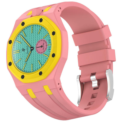Swatch Royal Pop Silicone Watch Band with Integrated Design and Stainless Steel Pin Buckle
