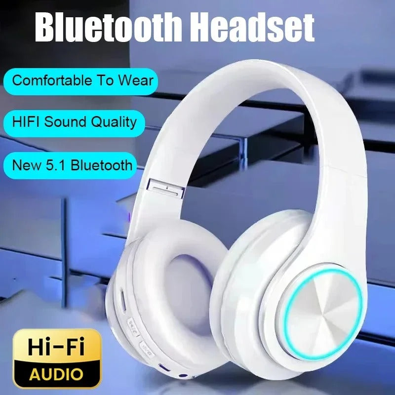 Wireless Bluetooth Headphones with Mic Noise Cancelling Stereo Sport Gaming Headset