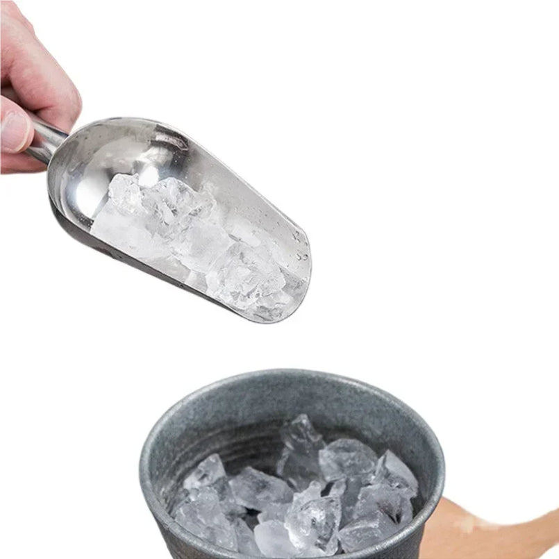 Premium Stainless Steel Ice Scoop for Ice, Candy, Flour & Dry Food