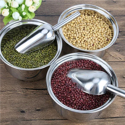 Premium Stainless Steel Ice Scoop for Ice, Candy, Flour & Dry Food