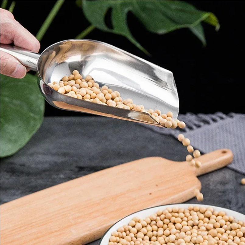 Premium Stainless Steel Ice Scoop for Ice, Candy, Flour & Dry Food