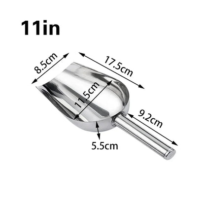 Premium Stainless Steel Ice Scoop for Ice, Candy, Flour & Dry Food