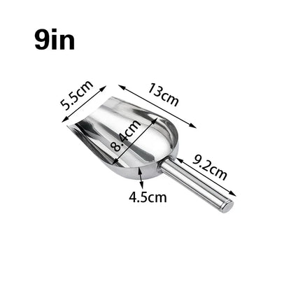 Premium Stainless Steel Ice Scoop for Ice, Candy, Flour & Dry Food