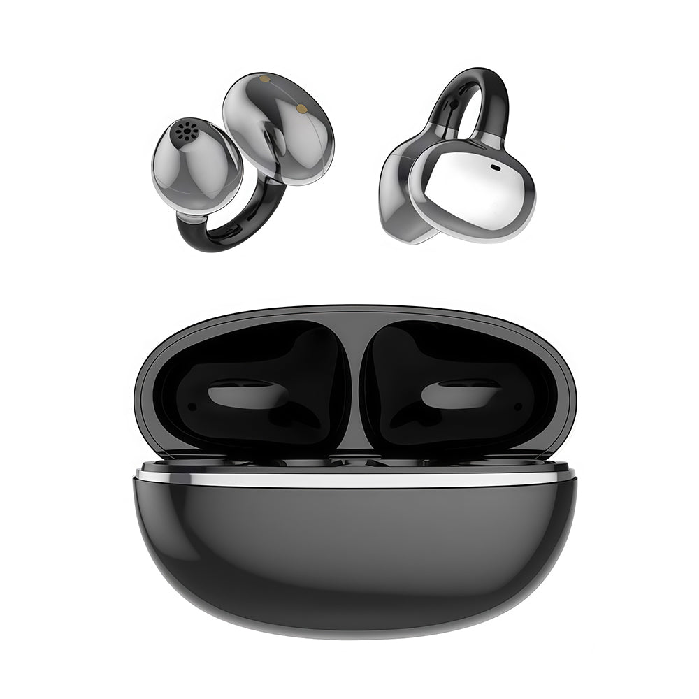 Clip On Wireless Bluetooth Headphones High Fidelity Stereo Earphones for Sports Gaming and Music