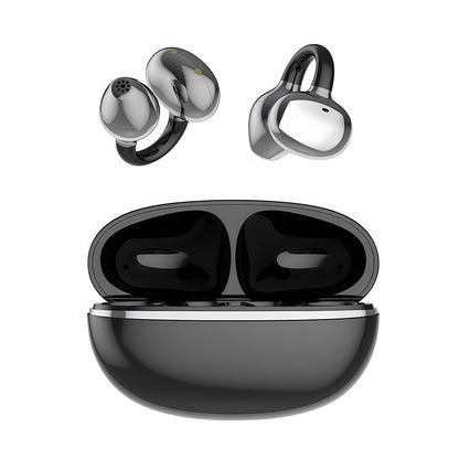 Clip On Wireless Bluetooth Headphones High Fidelity Stereo Earphones for Sports Gaming and Music