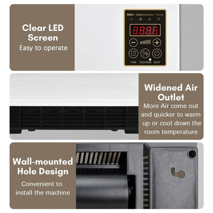 Wall Mounted Mini Air Heater with Remote Control for Home and Office