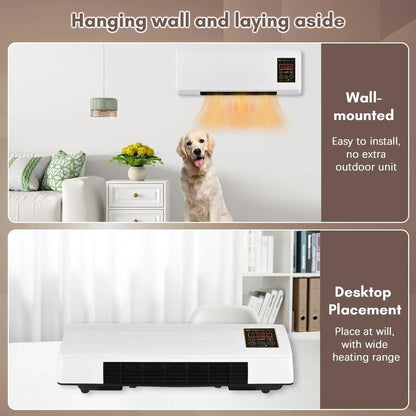 Wall Mounted Mini Air Heater with Remote Control for Home and Office