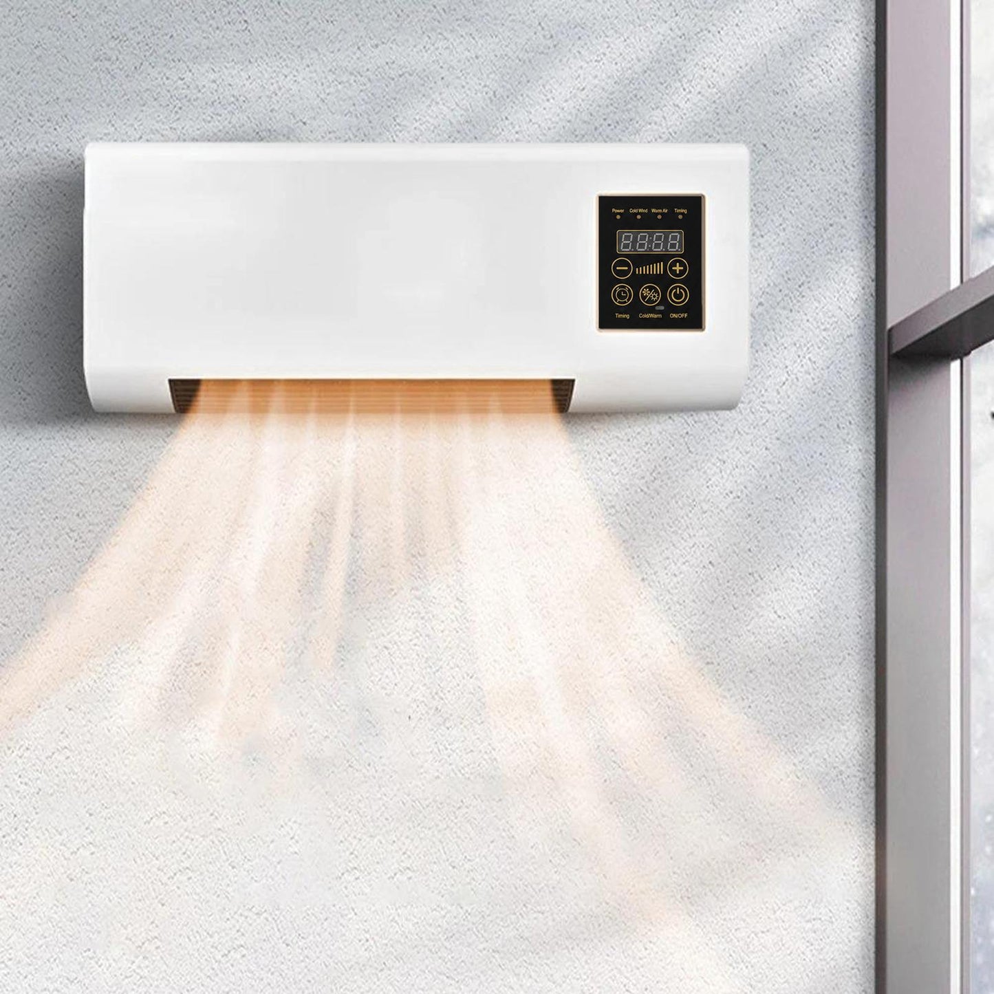 Wall Mounted Mini Air Heater with Remote Control for Home and Office