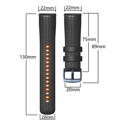 Silicone Watch Band Universal Mesh Two Tone Replacement Sport Watch Strap