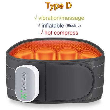 Inflatable Heated Lumbar Support Belt with Vibration Massage
