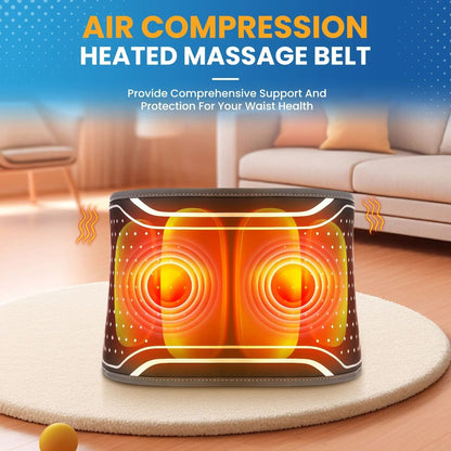 Inflatable Heated Lumbar Support Belt with Vibration Massage