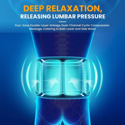 Inflatable Heated Lumbar Support Belt with Vibration Massage