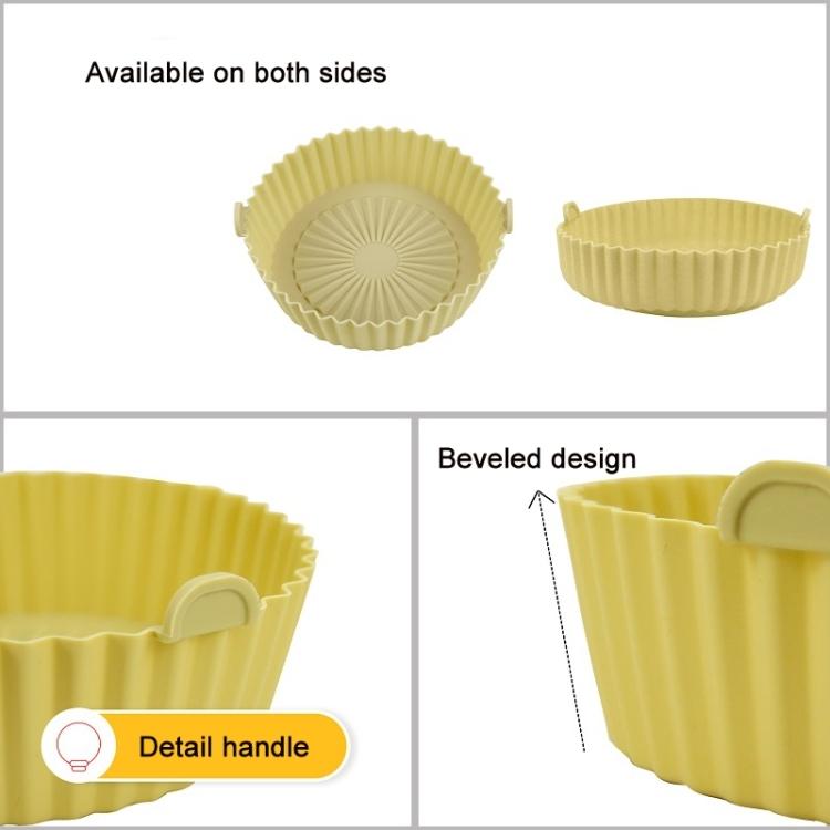 Large Air Fryer Silicone Liner Reusable Silicone Baking Pan for 8.5 to 10 Inch Air Fryers