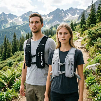 LUMATIK Ultralight Hydration Backpack Trail Running Water Pack for Hiking and Cycling