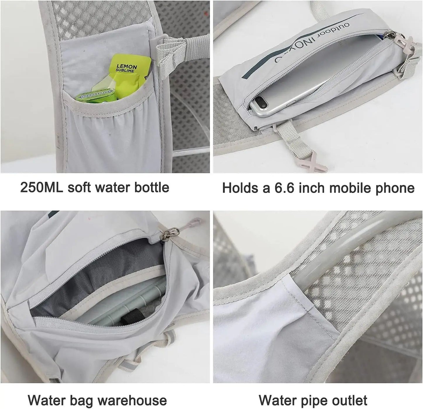 LUMATIK Ultralight Hydration Backpack Trail Running Water Pack for Hiking and Cycling