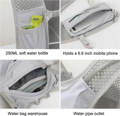 LUMATIK Ultralight Hydration Backpack Trail Running Water Pack for Hiking and Cycling