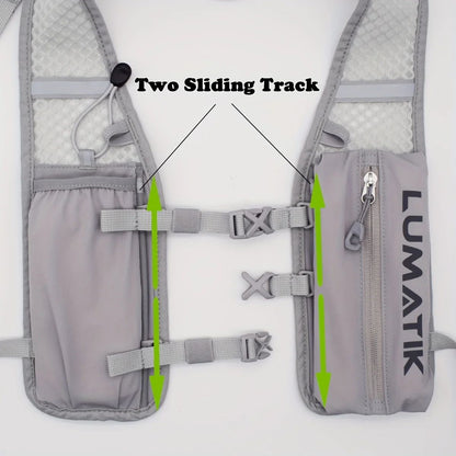 LUMATIK Ultralight Hydration Backpack Trail Running Water Pack for Hiking and Cycling